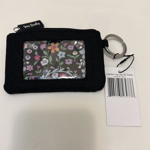 Vera Bradley - Zip ID Case / Black and floral print